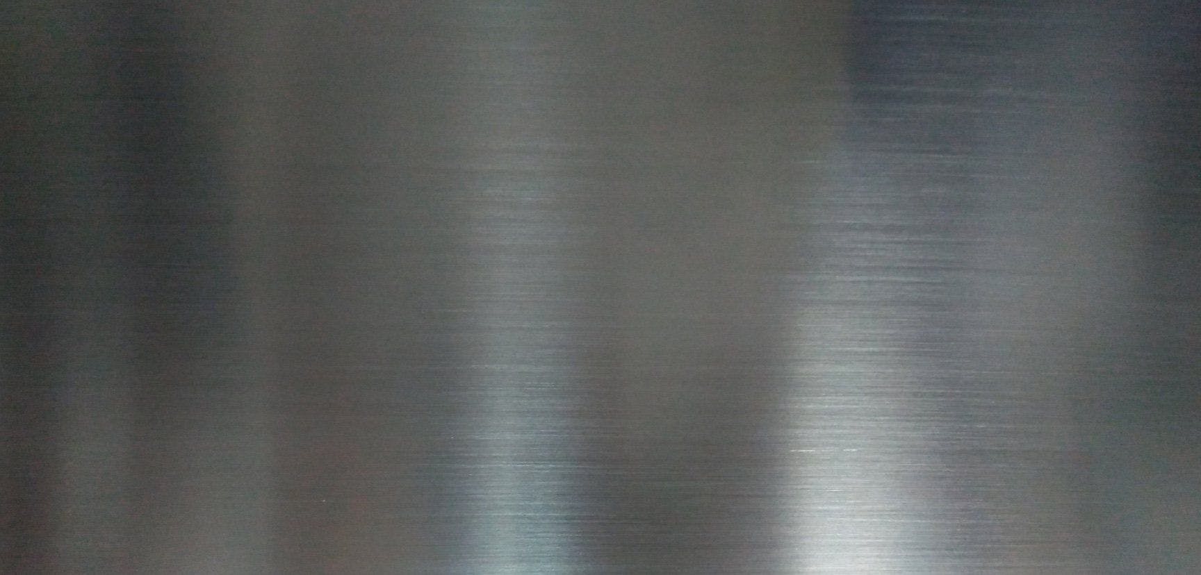 A stainless steel background.